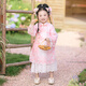
Today, the ancient and beautiful girl's Chinese style spring and autumn new product Hanfu dress children's cheongsam skirt pink and white 12