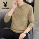 
Playboy (PLAYBOY) 2025 autumn and winter new men's long-sleeved T-shirt European fashion men's handsome fashionable sweatshirt plus size base shirt T-shirt [Spring and Autumn] 6626 black thin model M 90-115Jin [Jin equals 0.5 kg]