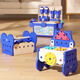 Fanhua Children 3 to 6 years old toys girls early education 5 repair baby tool box screw screw disassembly assembly decoration repair boy 8 [Blue] Hippo Tools Table 60PC