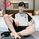 浪莎（LangSha）男士睡衣男夏季短袖纯棉男款夏天薄2025新款男生大码家居服 HDE-9928 L 男