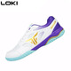 LOKI Thor Stinger table tennis shoes TSW5004 5005 Stinger table tennis shoes for men and women, non-slip, wear-resistant and breathable Stinger TSW5005-white and purple 39 (245mm)