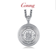 GsunG platinum PT950 rotating Void Bodhisattva pendant men's pure platinum disc pendant necklace can be rotated. Priced by gram. Contact before bidding.
