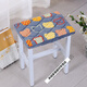 Thickened rectangular stool cover rectangular stool cushion primary school student stool cover dressing table stool cover piano stool cover gold velvet fabric plain red rectangular 25x35cm edging cloth 5cm