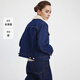 
Navigare Italian small sailing boat women's fur collar denim jacket 2025 autumn and winter new hot core warm velvet lapel warm jacket Night blue M