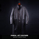 PJL New Long Men's Stand Collar Windbreaker Dark Empire Slim Sheepskin Windbreaker Black M (135Jin Jin is equal to less than 0.5kg)