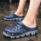 Zapatos de agujero de gran tamaño Xuanyuan 47-49 Sandalias especiales para hombres para zapatillas de doble propósito transpirables y sin deslizamiento más grasas más sandalias más grandes S9859 caqui 39