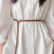 
2025 new belt women's skirt summer thin leather rope decorative dress black rope lengthened waist chain accessories leather rope belt-gold buckle-black