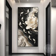 Turbosun Porch suspendu des peintures affronter la porte d'entrée avec un mur occidental tridimensionnel haut de gamme jiuyu image de porche décoration peinture suspendue directement en face de la porte jiuyu fengnian c 60 * 12035 mm + translucide + cadre noir imprégné de diamant en cristal en cristal en cristal en cristal en cristal.