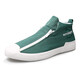 Shachi cut-code 2025 men's shoes new canvas shoes four seasons shoes men's zipper spring and autumn casual shoes one foot breathable student all black 9901 cotton shoes 38