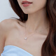 Lukfook Jewelry Platinum Necklace Platinum 950 Clover Heart Shape Chain Price G07TBPN0027 Approximately 2.22 grams