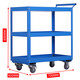 Jingxinda Factory Workshop Tool Trolley Mobile Auto Repair Hardware Tool Trolley Multifunctional Tool Storage Parts Trolley Tool Trolley (Blue)