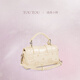 Toutou line puppy joint branding girl cute Cambridge bag versatile hand-held crossbody bag PU shoulder bag Cream puppy white