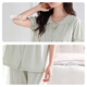 Modal Pyjamas für Frauen im Sommer reines Baumwoll 2025 Neue Kurzärmel mit integrierten Hose in integrierter Style und Home-Kleidungsstück 694 Meter weiß mit Brustpolster Pull-up-Baumwoll-Strickjacke 2xl (170-175): Geeignet für 140-165jin [Jin gleich 0,5 kg].
