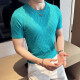 Jeep Spirit Summer Summer de camiseta de manga corta de gama alta para hombres Summer 2025 Nuevo cable de hielo delgada de cuello redondo hueco Top 9759 gris (el estilo tejido es grueso) m 100-110Jin [Jin equivale a 0.5 kg]