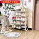 
Shantou Lincun simple shoe rack door shoe rack multi-layer household entrance door against the wall student dormitory shoe cabinet shoe storage rack (four-layer wide style) large size - 60cm long can be placed 12. Only 9889 pieces of plastic + steel pipe are left in the rush to buy