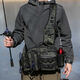 
Multifunctional Luer chest bag large waist bag tactical crossbody fishing fishing bag pole bag outdoor backpack black CP color