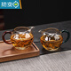 PGY Japan imported quality crown new high-end glass fair cup Japanese style thickened heat-resistant male cup tea leak set points lake handle-football fair cup