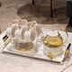 Zhongshangguan Agua de agua Juego de entretenimiento Invitados Conjunto de agua Juego de té Copa de té alta y exquisitas copas de regalos de inauguración de la casa Embalaje común 1049