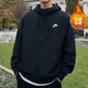 Nike (Nike) Мужской плюс флисовый спортивный костюм весна Новый теплый и модная куртка с капью