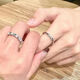 Dielian sweet couple ring ins light luxury student couple ring for men and women to send Valentine's Day gift Dielian women's ring with diamonds