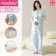 Pyjamas de vêtements de confinement modal longs pour les femmes au printemps et à l'automne avec un coton pur coton pur 56 Lactation post-partum de nuit en été pour la livraison AM-11991-DK1008 M 80-120jin [Jin est égal à 0,5 kg]