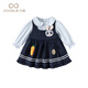 Fanhunting girls' college style dress, autumn style, children's princess vest dress, baby's one-year-old dress, spring and autumn dress