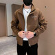 Spring and Autumn Jacket Men's 2026 New Style Teenage Handsome Fashion Brand Premium Lapel Slim Jacket Men's Fashion Black L Recommended 100-115 Jin Jin equals 0.5 kg