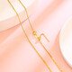 Zokai yellow 18K gold necklace plain gold chain Chopard chain versatile simple zipper chain birthday gift X00604