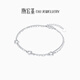 Chao Acer Platinum Star Bracelet for Women PT950 Platinum Hand Jewelry Double Layer Bracelet Birthday Gift for Women Price: 690 yuan including labor cost, chain length is about 15cm + tail chain 5.2g