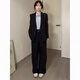FANAOGE college student formal suit suit women's professional suit college student British suit shoulder pad Korean style suit jacket three-piece suit black suit + white shirt + trousers with shoulder pad M Recommended 95-110 Jin Jin equals 0.5 kg Urgent items will be sent on the same day - contact customer service for SF Express