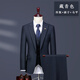 TPZBWG Brand de gamme haut de gamme Waffle Suit Costume Suit Suit pour hommes 2025 Nouvelle entreprise Casual Formal Suit en trois pièces Navy Blue Blue Two-Piece Set M M