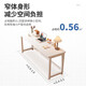 Long table solid wood computer table rectangular bedroom simple rental house solid wood table student writing home desk thickened solid wood warm white 80cm