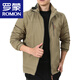 Romon Herrenjacke Herbst und Winter plus Samtjacke Herren Winter Casual Clothes Herren-Top-Kleidung für Männer mittleren Alters Dicke 9898 [dunkelblau] Abnehmbares Hut-Assode-Velvet ohne zusätzlichen Preis l 175spezifikationen (135jin [Jin ist gleich 0,5 kg])