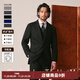 CULTUM Machine washable and iron-free commuting business suit suit men's professional formal dress suit jacket pure black two-piece set 48 B