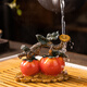 He Jiagong's creative color-changing persimmon tea pet can raise artificial fruit Ruyi cabbage God of Wealth tea set ornaments tea tray decoration tea toy color-changing apple-Pingping An'an