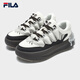 FILA official women's sneakers CARROT modern carrot shoes versatile fashion heightening white shoes sports casual shoes for women first snow white/black-PB 40