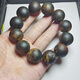 Oral ten-leaf natural medicine apothecary amber Buddha beads bracelet beeswax rosary beads genuine cultural toy for men and women apothecary amber cypress niche bracelets amber 19mm