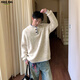 Foss Phil sweater men's autumn and winter American pullover sweater Henry collar lazy bottoming shirt men MZ0057 apricot L