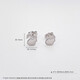Beijing Gold Trading Center Co., Ltd. Platinum Earrings Pure White Swan Foot Platinum Earrings for Wife’s Birthday Gift Mid-Autumn and Valentine’s Day Approximately 1.99g