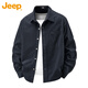 JEEP Jeep shirt men's long-sleeved spring and autumn casual workwear jacket men's advanced loose clothes men's military green XL