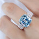 Keshan Sapphire Ring Jewelry Colorful Light Luxury Women's Ring 18K Gold Diamond 2025 New Style