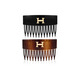 Two Worlds of Joy Gold Label H Letter Inverted Comb Hair Clip for Women Korean Style Hair Comb Comb for Broken Hair Organizing Artifact High Skull Top Hair Tiara Set of Two