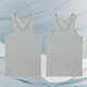 Three-pack two-piece pure cotton vest for men, ribbed elastic, lightweight, breathable, slim-fitting sports inner sleeveless vest, light hemp gray + light hemp gray XL