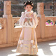 Anneyol Girls' Hanfu Winter Costume Children's Winter Clothes National Style Thickened Cheongsam Skirt New Year's Eve Clothes Pink 120