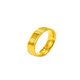Laohuangxiang Flagship Store Vietnamese sand gold-plated 999 rice-shaped screw-textured plain ring ring for men and women Laofengxiang rice-shaped ring 10 sizes (national code 20-22)