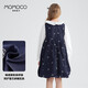Mamimaca MOMOCO Girls Dress Mleeveless Dress Spring and Autumn Style, de tamaño mediano, Cabalde de reverso de reverso azul marino 140