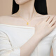 Jin Xiaoxiu crushed ice gourd gold pendant for women new pure gold 999 necklace pendant birthday gift for girlfriend during festivals 0.29-0.31g, shining gourd pendant - with gold chain
