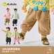 Dudujia Antistatic Children's Pants Winter Thickened Baby Pants Autumn and Winter Boys Children's Clothing Girls Autumn Clothing Khaki 110