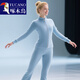 Woodpecker adult sports suit female yoga practice suit Delong girls advanced Chinese dance Pilates autumn and winter daily wear sky blue suit 120
