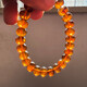 Qianjun belt identification certificate natural Fushun amber gold amber 9 mm women's bracelet single circle bracelet